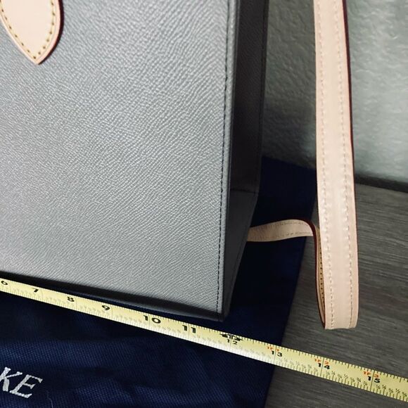 Dooney & Bourke Gray Leather Satchel Bag Purse - Picture 6 of 12